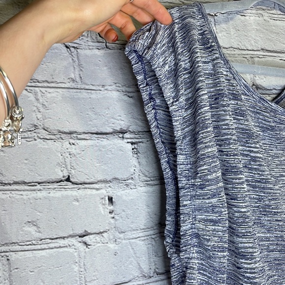 NWOT Free People Movement Cropped Cinched Muscle Tank - Navy Blue - Size Large - Picture 5 of 14